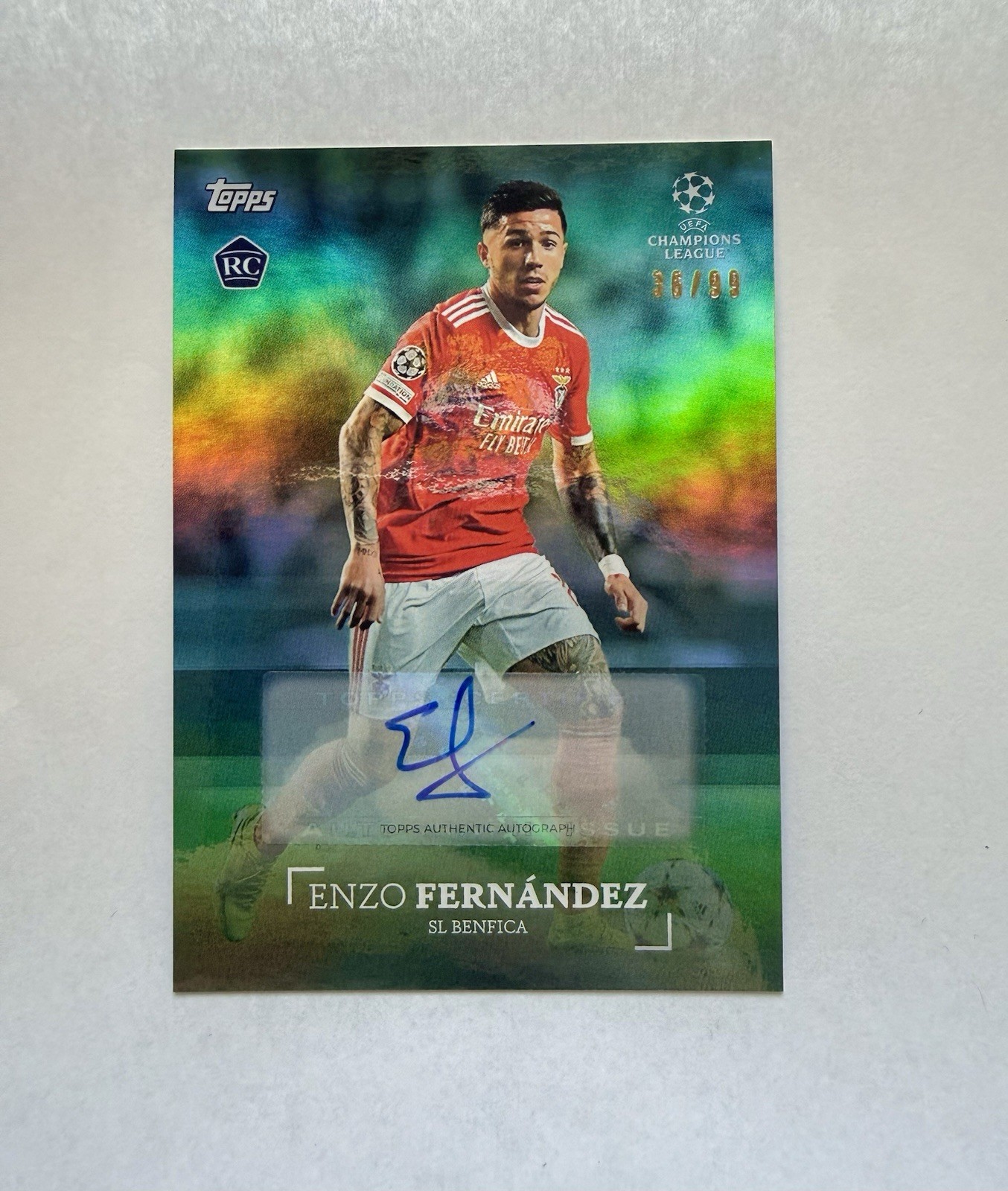 2023 Topps Simplicidad UEFA Enzo Fernández SL Benfica RC Auto /99 💎