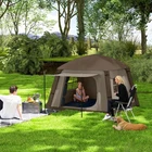 Inflatable Camping Tent, 2 Man Glamping Tent, Khaki and Brown