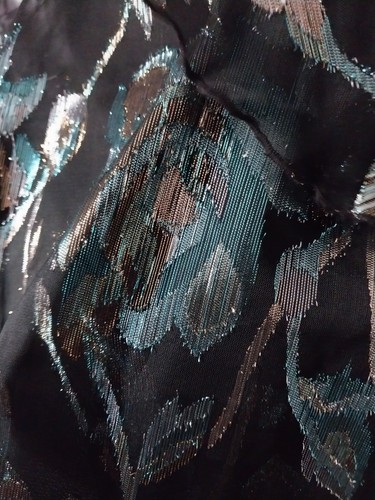 VTG 70s DISCO SILVER LAME LAYERS DRESS NEW SHINY SILKY BURLESQUE PARTY EVENING L - Picture 9 of 17
