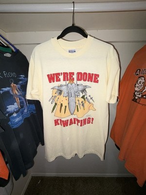 Vintage 1990 s single stitch  We're Done Kuwaiting  Desert Storm T-Shirt