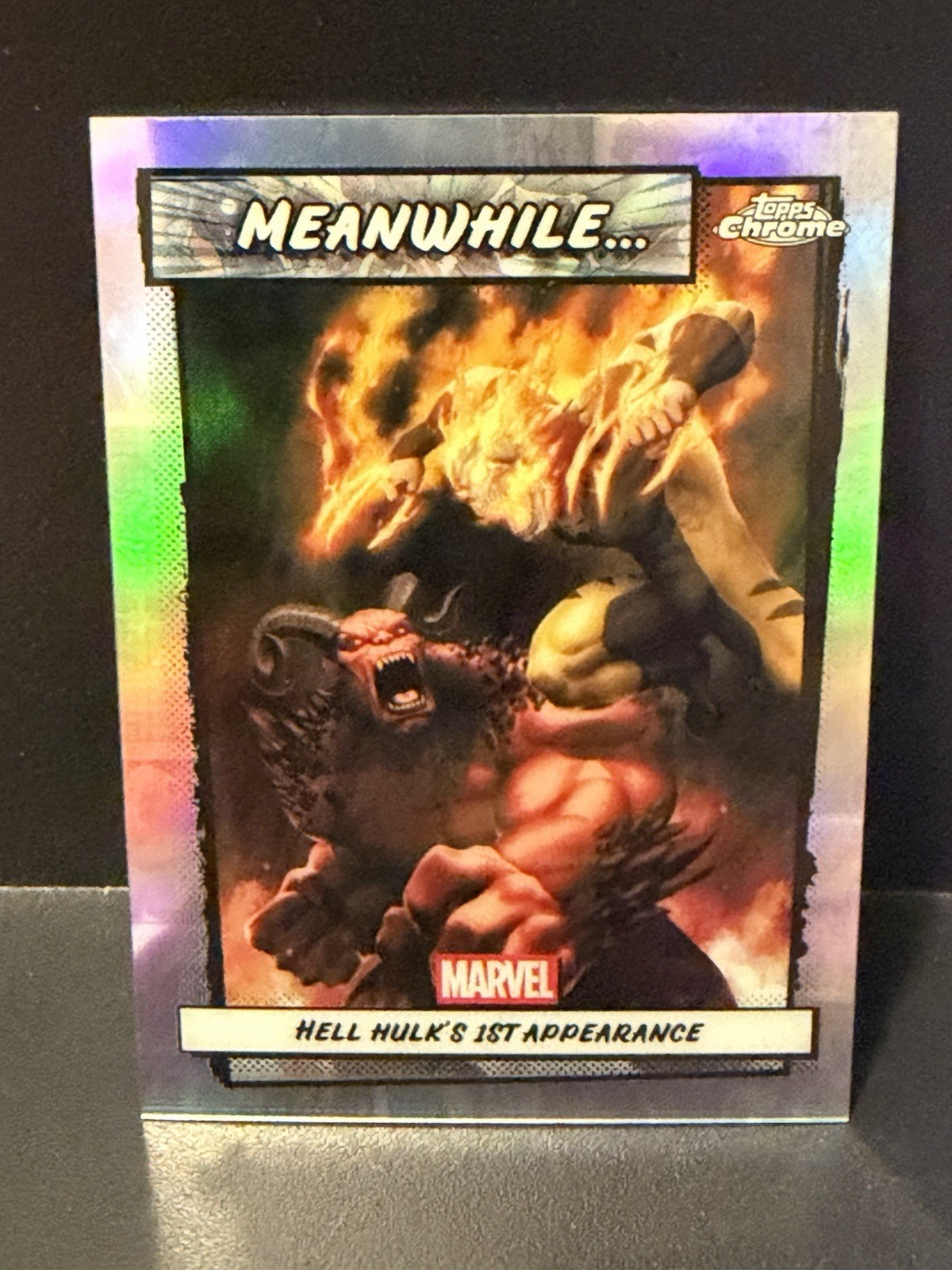 Hell Hulk’s 1st Appearance #MW-17 Refractor Marvel 2026 Topps Chrome Meanwhile 