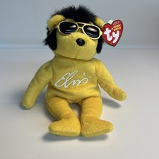 Elvis Presley Ty Beanie Babies Solid Gold Beanie Bear 2008