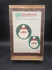 New Columbia-Minerva LATCH-A-CHRISTMAS Santa Clause Bathroom Rug  Seat Cover