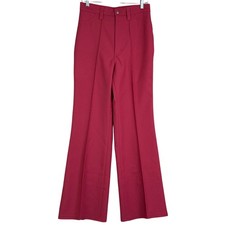 Vintage 1970's Lee Pink Flare wide leg Women's 30x32 High Waist disco Union USA