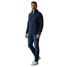 Polo Ralph Lauren Sweater XL Men's 1/4 Zip Pullover Long Sleeve Cotton Navy Blue