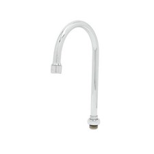 T & S Brass 133X Chrome 6" Spread Swivel Gooseneck Spout