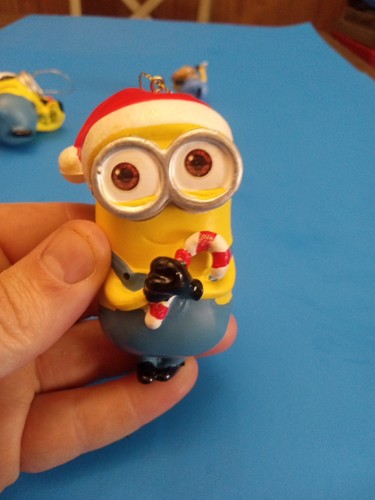 Minions Christmas Ornaments 3 Piece Lot. Great For All Ages Fun Holiday Idea - Picture 3 of 4