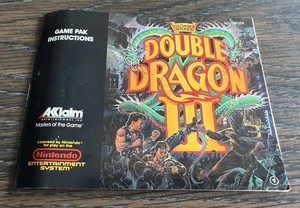 Double Dragon III 3 The Sacred Stones MANUAL ONLY Nintendo NES 1991 Combine Ship