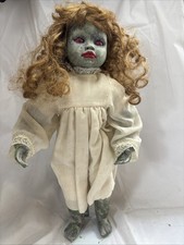 Creepy Halloween OOAK Art 19  Horrific Doll Red Eyes I  m Scared Of It Rare Girl