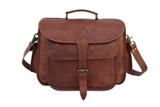 Vintage Leather Satchel Camera Messenger Bag Briefcase DSLR SLR Case Handbags