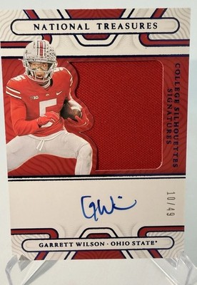 2022 Panini National Treasures Collegiate Garrett Wilson Rookie Auto 10/49 RC 