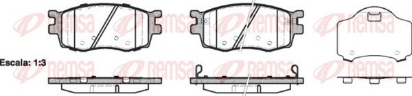 Bremsbelagsatz Scheibenbremse Remsa 1208.02 FüR PBT Accent JB RIO Hyundai PB KIA-image