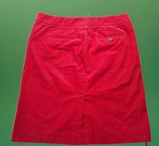 J. Crew Womens Skirt Red Corduroy Size 10 A-Line, Knee Length, Cotton Blend