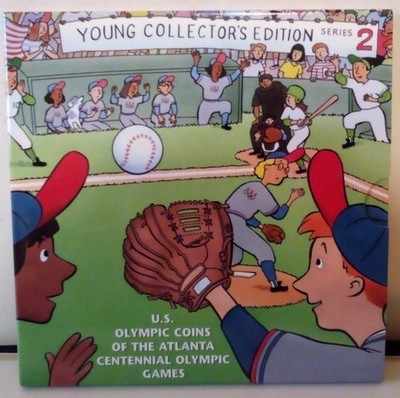 1995-S Atlanta Olympics Baseball Clad Half Dollar Young Collectors US Mint #2