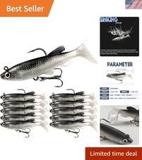 Ultimate Fishing Gift - 10pc Pre-Rigged Swim Baits for Men - Catch More Fish!