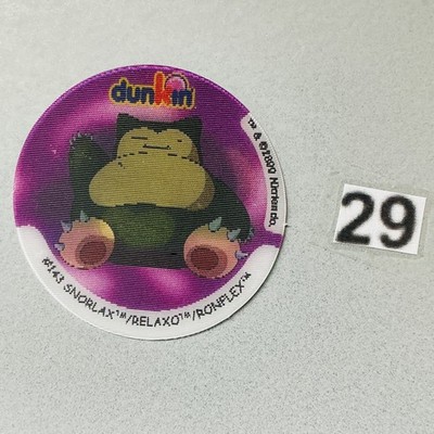 Snorlax Relaxo Dunkin 2000 Pog Taz Chip 3D Pokemon Wackelbild Lenticular