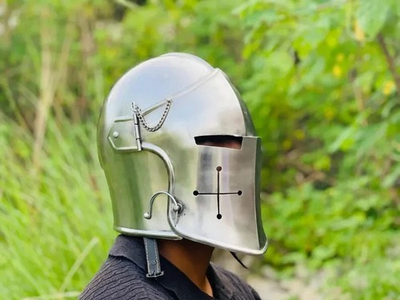 #ad Barbuta Helmet Medieval Knight Armor 18g Mild Steel Helmet LARP Christmas Gift $105.00