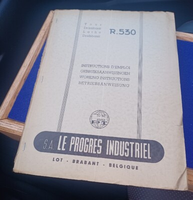 DREHBANK PROGRESS AND SUPER CENTRE LATHE INSTRUCTION BOOK MANUAL W SCHEMATICS