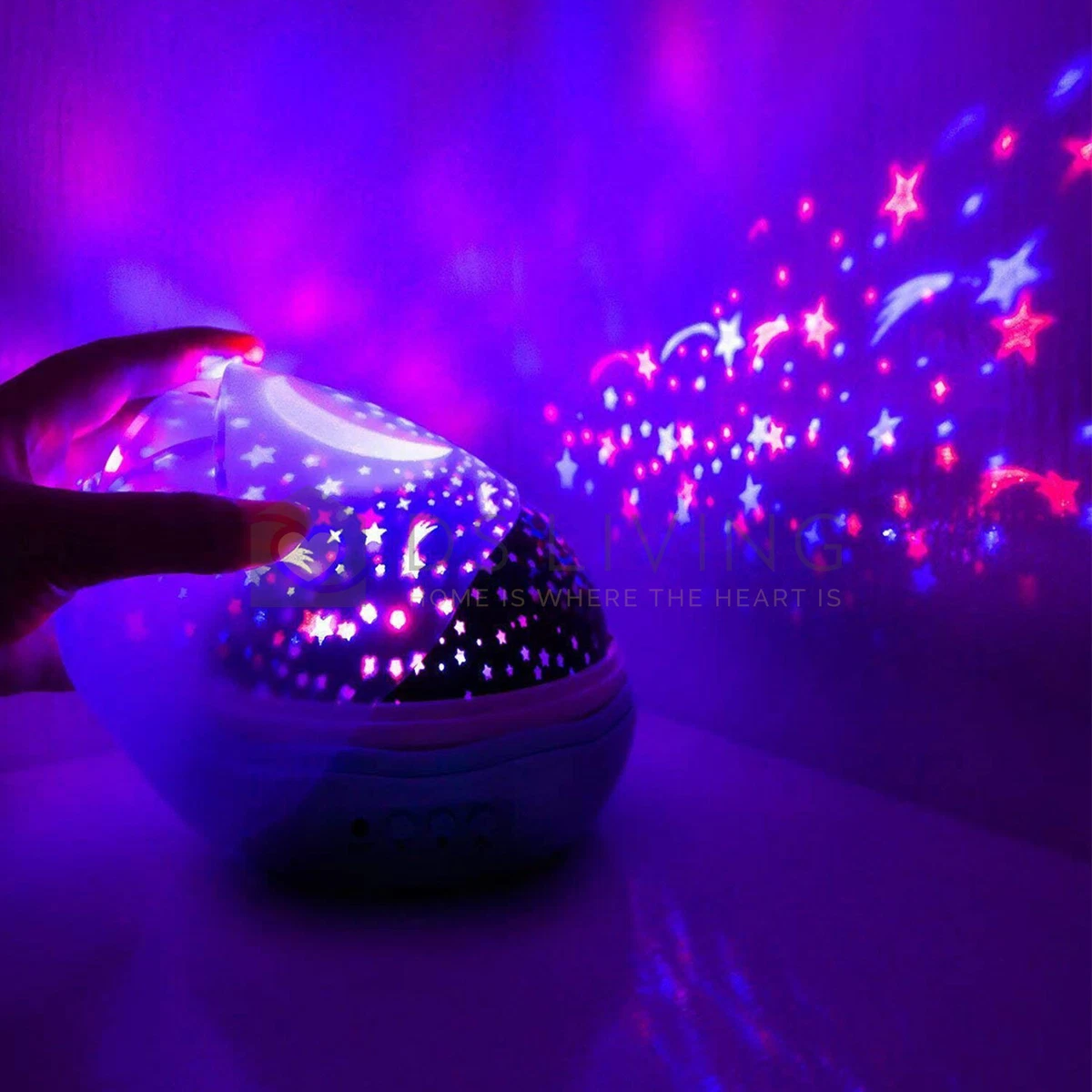 Starry Night Light Projector Star Sky Moon Lamp Kids Bedroom Lights