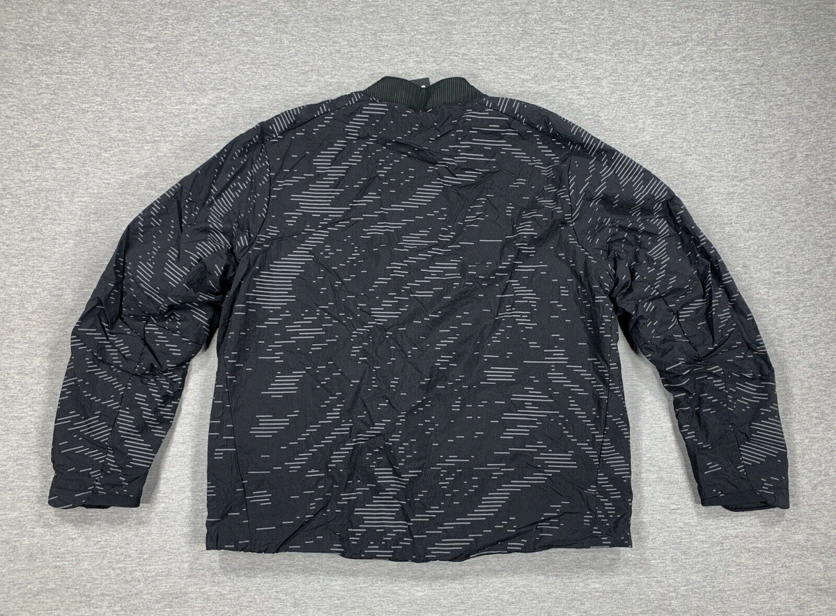 Nike Run Division Flash Reversible Black Bomber Jacket Zip Men's