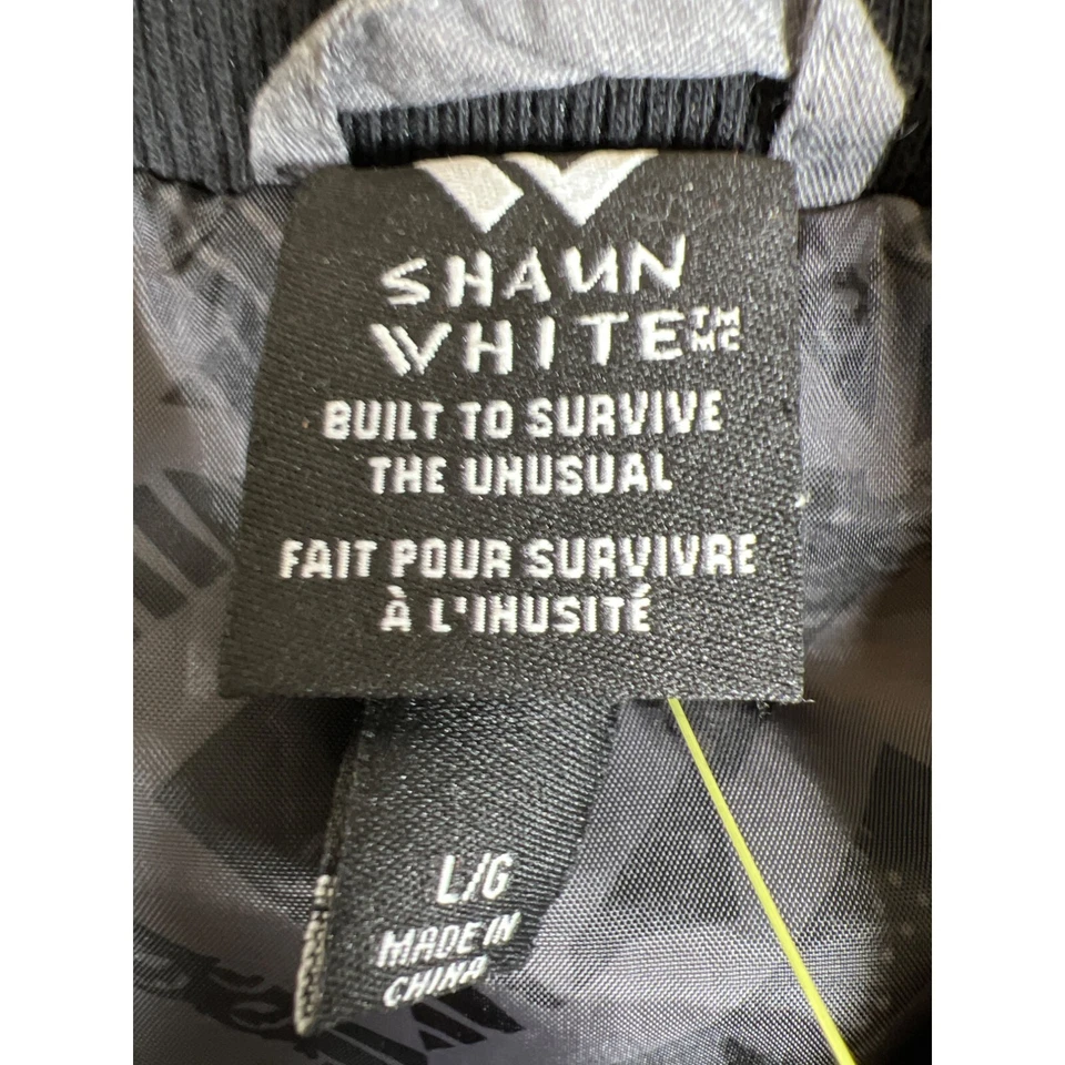 Chaqueta Shaun Blanca Niños Talla L Gris Snowboard Patín Bombardero Con Capucha Cremallera Acolchada Foto 2 de 4