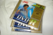 New Sealed  Lot of 3  JVC DVD-R DISCS 4.7GB 120MIN 8x High Speed