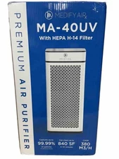 Medify MA-40-UV Air Purifier True HEPA H14 Filter + UV Light Open box