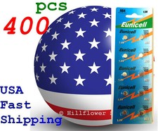 400 pcs AG4 LR66 SR626 G4 377A 177 TT Card 1.5V 0 Hg Alkaline Battery