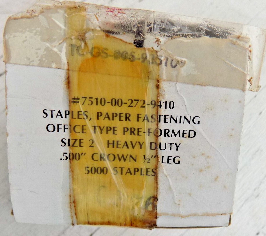 ACME STAPLE Full Box of 5000 1/2" .030"Wire New Old Stock