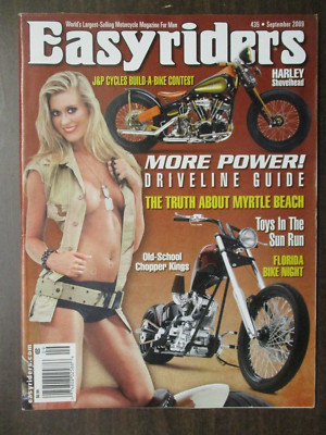 EASYRIDERS MOTORCYCLE MAGAZINE #435 SEPTEMBER 2009 MYRTLE BEACH DRIVELINE GUIDE