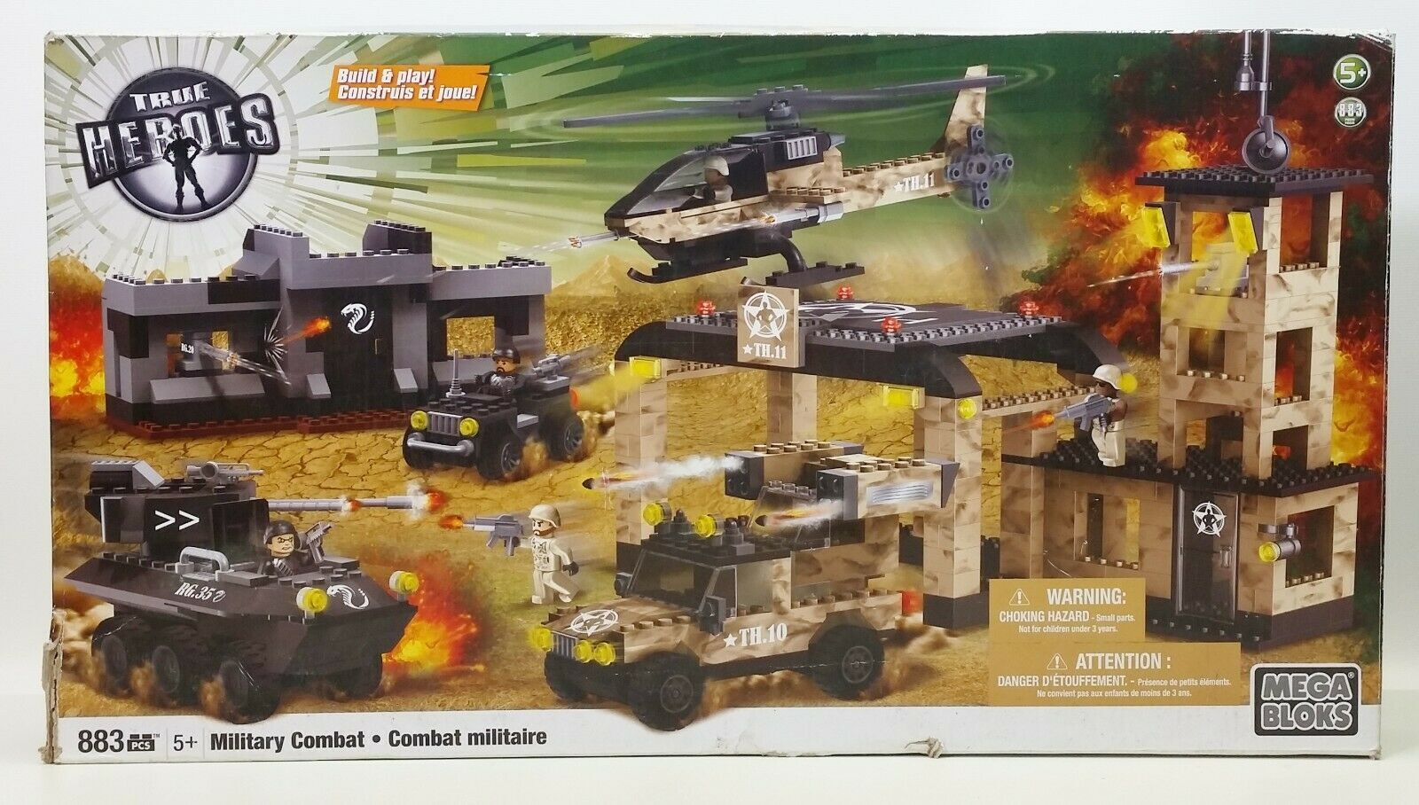 Mega Blocks True Heroes Military Combat No. 5F5EAF1 NIB