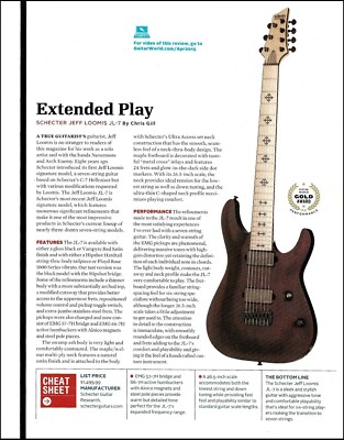 Jeff Loomis Signature Schecter JL-7-String guitar review article sound check