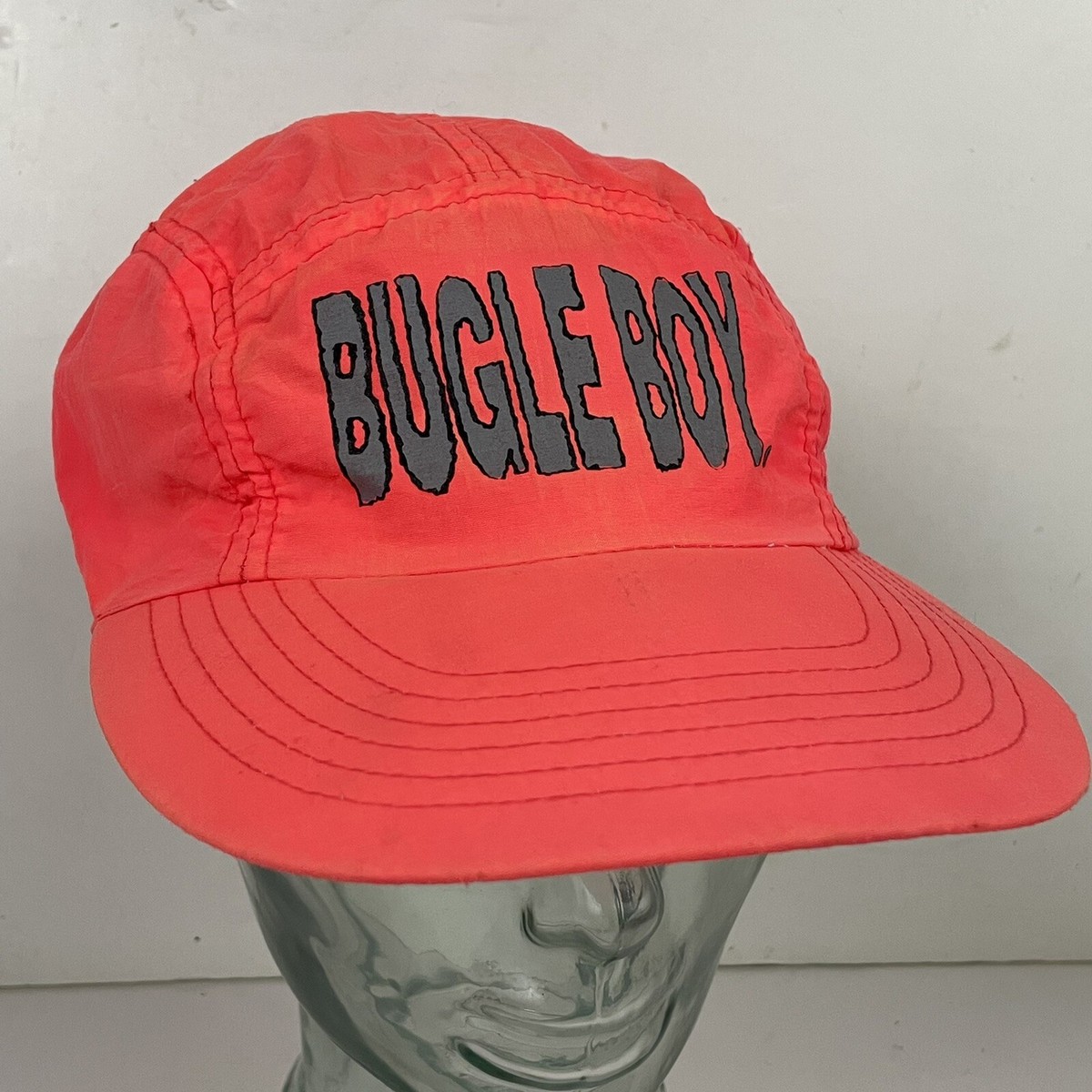 Vintage 80s Bugle Boy Hot Pink Neon Hat Cap 90s Gym Weight  display picture 1