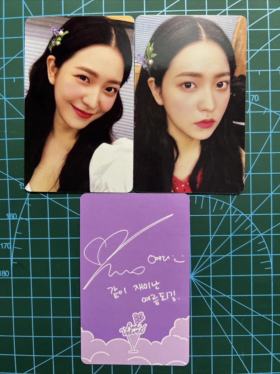 Yeri photocard summer magic power up red velvet fan made card red