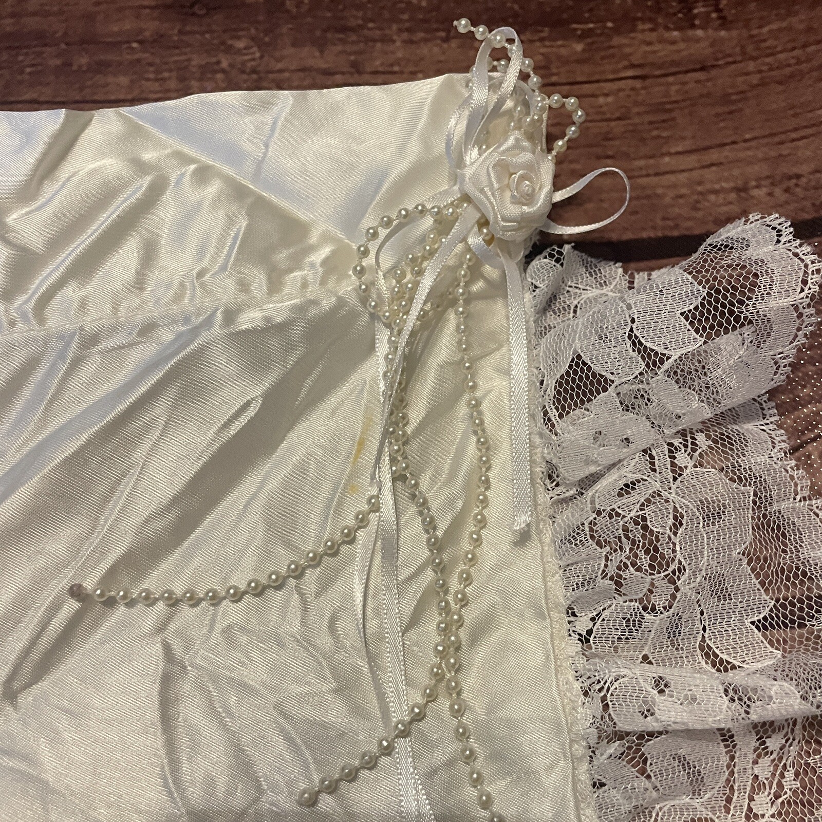 Vintage White Satin Money Bridal Bag Wedding