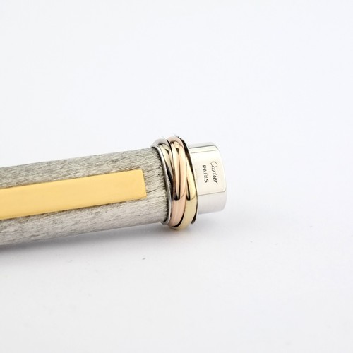 Vintage Must de Cartier Vendome Trinity Oval Solid Sterling Silver Fountain Pen - Bild 12 von 13