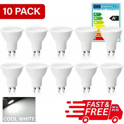 10 x 3W GU10 SMD LED Energy Saving Light Bulbs Spotlight Cool White