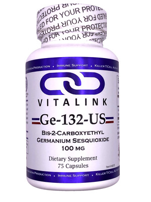 US Source Organic Germanium (Ge-132)  75 Capsules 100 mg - VitaLink