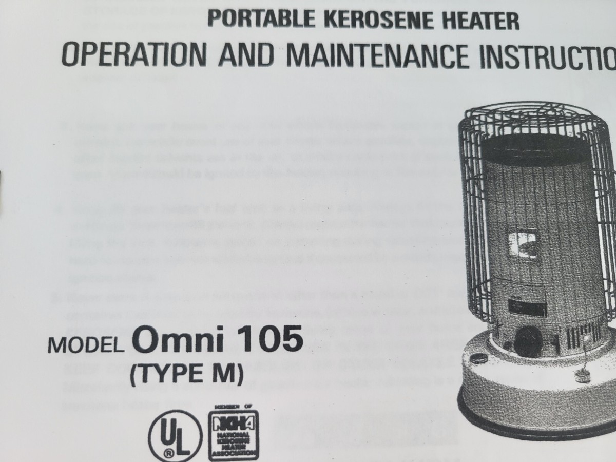 KEROSUN TOYOTOMI OMNI 105M KEROSENE HEATER MANUALOPERATION