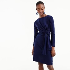 J.Crew Drapey tie-waist dress Dark Ink Size M Item #H8993 J