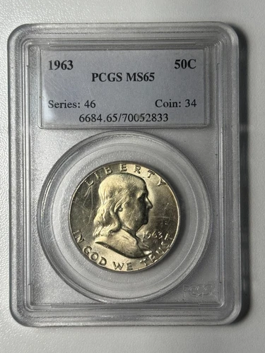 1963 Franklin Half Dollar MS65 PCGS Silver