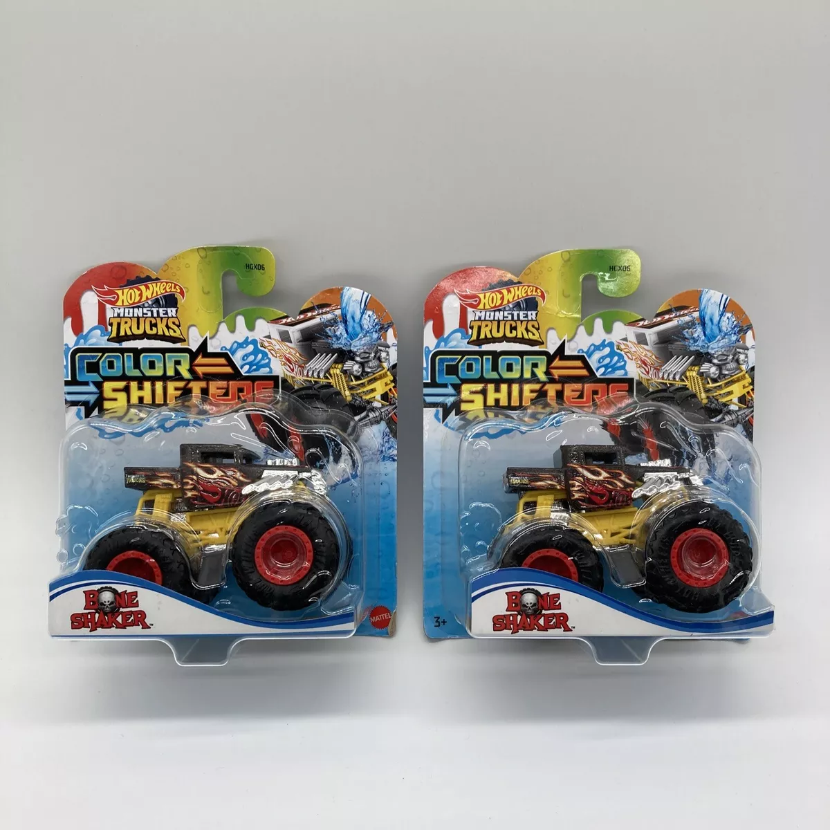  Hot Wheels 2022 - Bone Shaker - Monster Trucks - Color Shifters  : Toys & Games