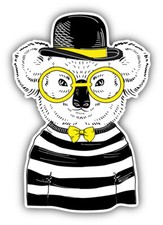 Koala Fashion Hipster Car Bumper Sticker Decal