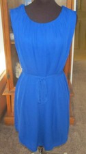 FOREVER 21 Contemporary Blue Sleeveless Lined Dress - Size M Medium Dressy