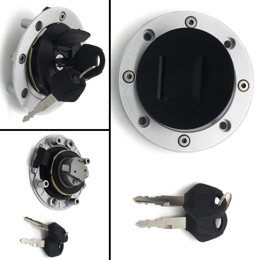 For Suzuki GSX750 GSX600 TL1000R GSXR1000 GSF250 Fuel Gas Tank Cap Cover Keys - Image 2 of 4