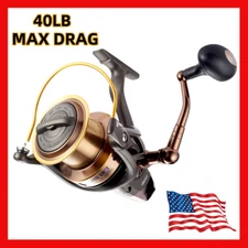 Dr.Fish Long Cast Spinning Reel 10000 Aluminum Spool Saltwater Surf Big Game