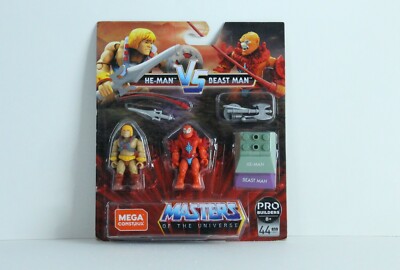 IN HAND HE-MAN v BEAST MAN Mega Construx Masters Of The Universe Figures Set NEW