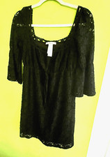 Laundry by Design Black Floral Lace Dress, Size: XS