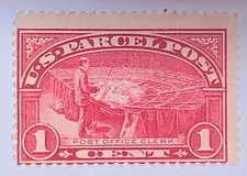 TRAVELSTAMPS: 1913 US SCOTT #Q1 ,1c PARCEL POST, OFFICE CLERK , MINT, OG HINGED