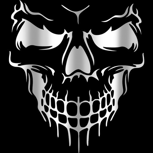Skull Hood Decal Large 22" Graphic Sticker for Truck Jeep Car Trailer Boat Vinyl - Picture 22 of 24